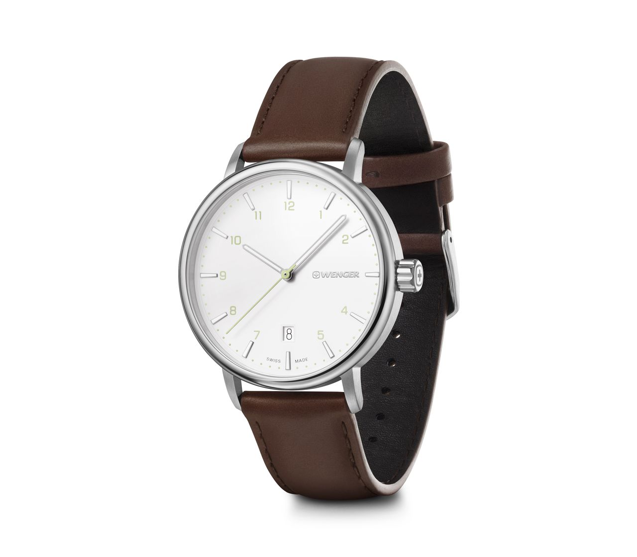 Wenger Urban Classic in Silver white, 40 mm