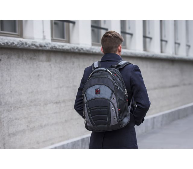 Wenger Synergy Wheeled 16 inch Laptop Backpack - Black/Gray
